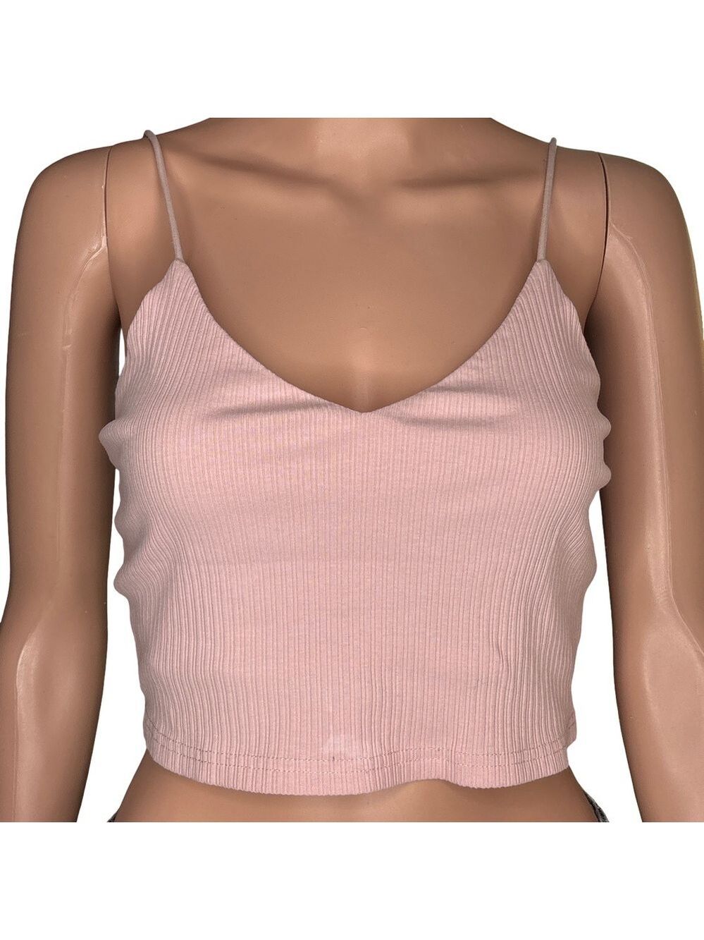 Pink Ribbed Sleeveless Crop Top Small (3 for $12 item)